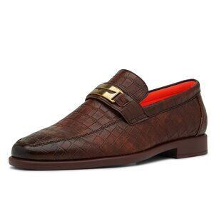 The Caprio C Coffee TAYNO Croco Bit Loafer